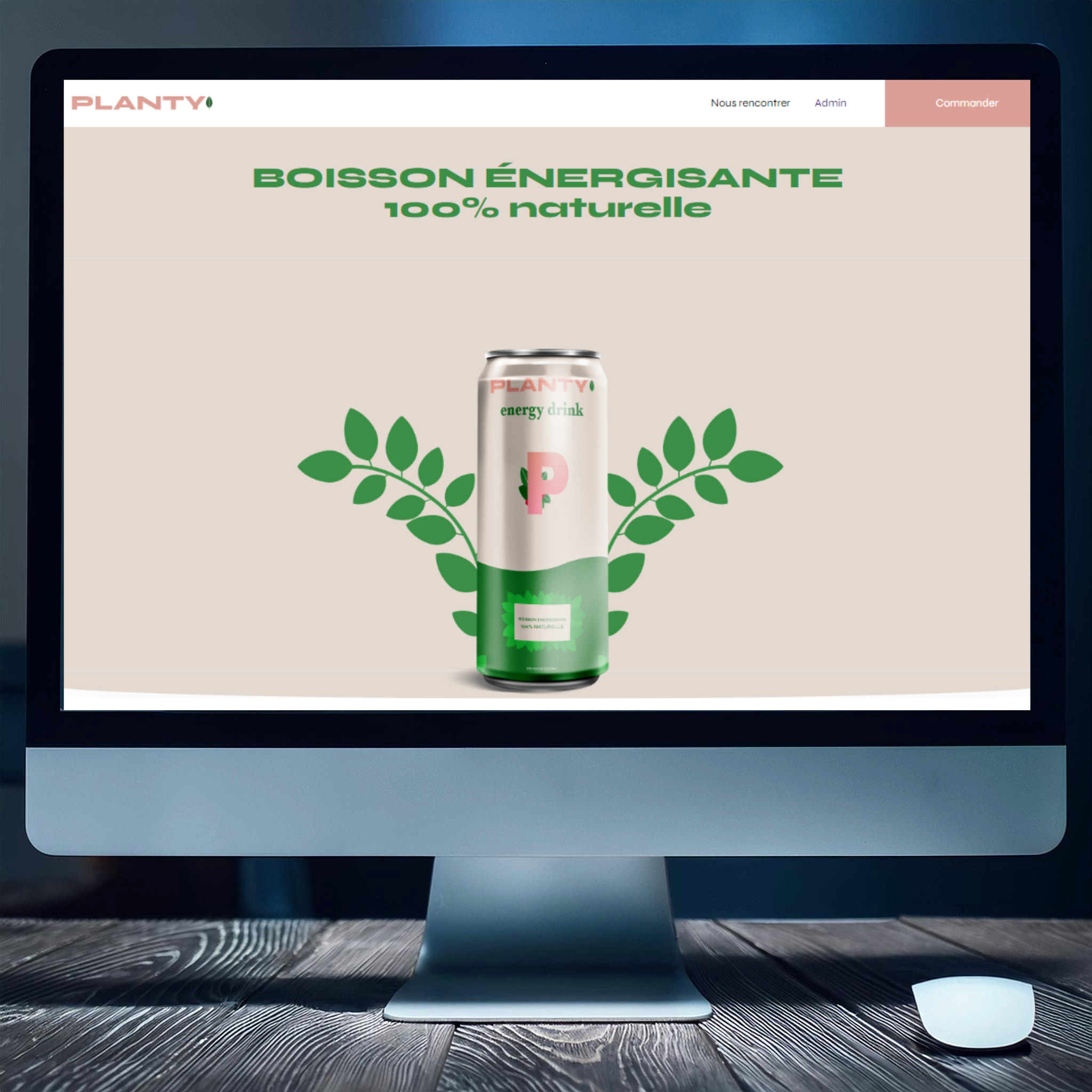 Mockup du site Planty de Nicolas Bidois Développeur WordPress