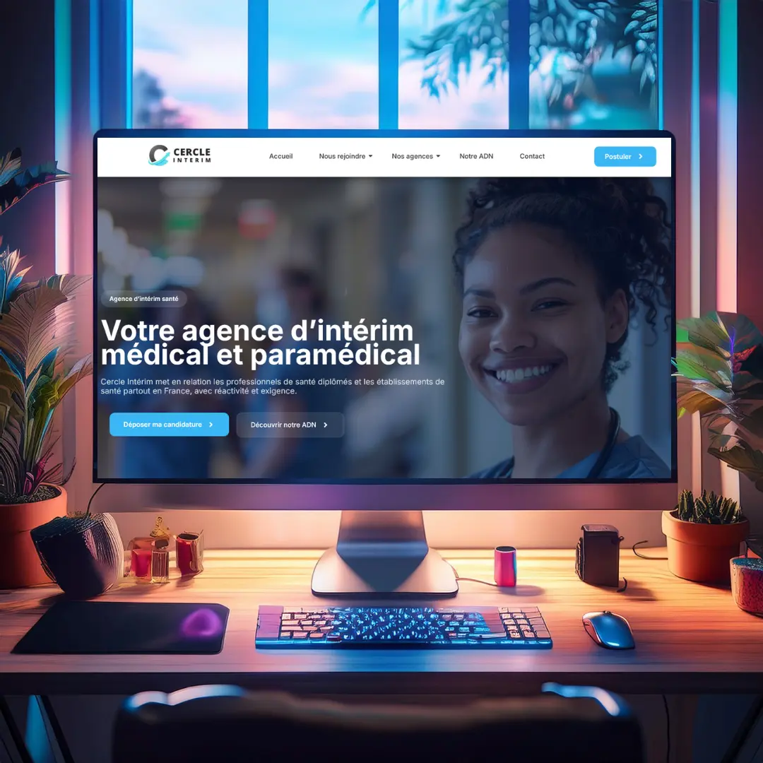 mockup cercle interim de mon porfolio
